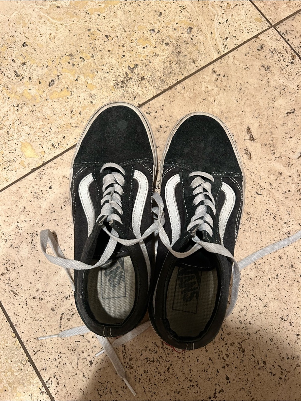 Vans Black and White Old Skool Skate Sneakers